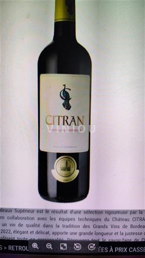 Bordeaux Bordeaux Supérieur Château Citran 2022