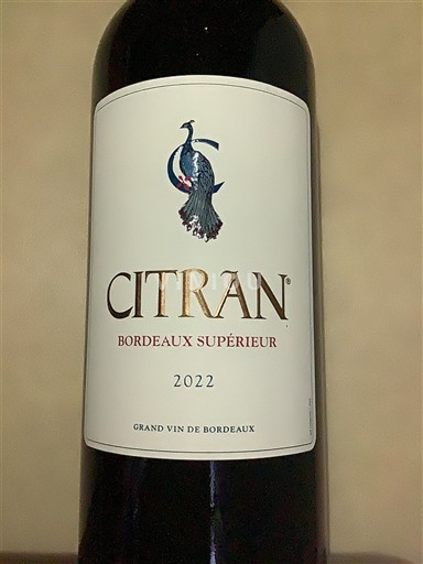 Bordéus Bordeaux Superior Château Citran 2022