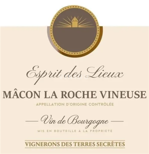 Bourgogne Mâcon et mâcon-villages Vignerons des Terres Secrètes Mâcon-Prissé "Esprit des Lieux" 2023