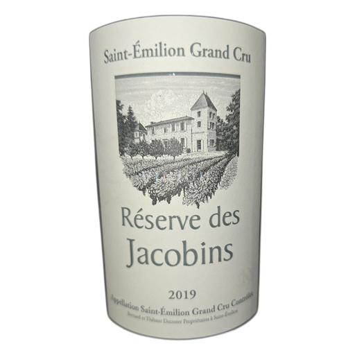 Bordeaux Saint-Émilion Grand Cru Réserve des Jacobins 2019