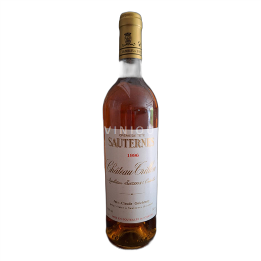 Bordeaux Sauternes Château Trillon Crème de Tête 1996