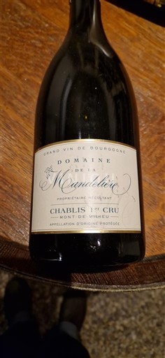 Borgonha Chablis premier cru Premier Cru Domaine La Meulière Mont de Milieu 2016