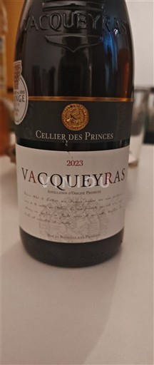 Rhône-dalen Vacqueyras Cellier des Princes 2023