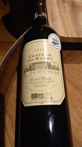 Bordeaux Saint-Émilion Grand Cru Grand Cru Château Barry 2018