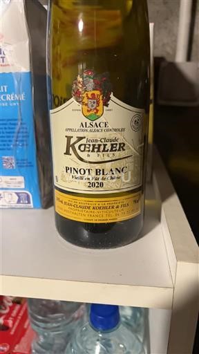 Alsace Jean-Claude Koehler & Fils Pinot Blanc Vieilli en Fût de Chêne 2020