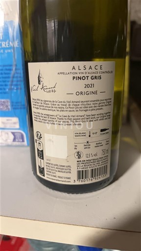 Alsacia Cave Vinicole de Viel Armand Origine 2021