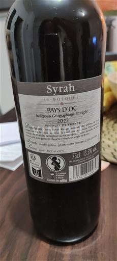 Linguadoca e Rossiglione Paese d'Oc Le Bosquet Syrah 2022