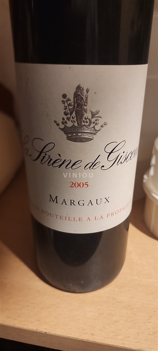 Bordeaux Margaux Château Giscours La Sirène de Giscours 2005