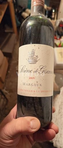 Bordeaux Margaux Château Giscours La Sirène de Giscours 2005