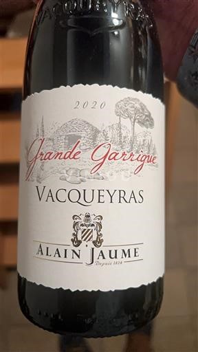 Valle del Ródano Vacqueyras Alain Jaume Grande Garrigue 2020
