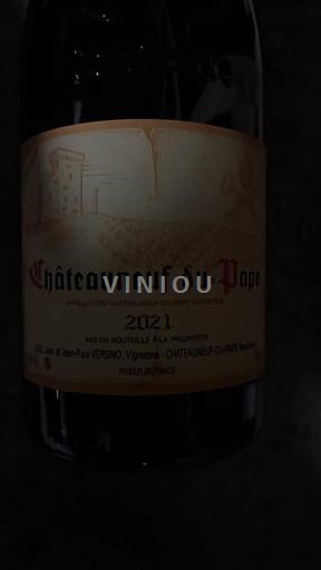 Thung lũng Rhône Châteauneuf-du-pape Domaine Jean-Paul Versino 2021