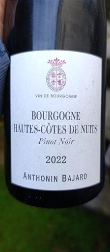 Burgundsko Hautes Côtes de Nuits Anthonin Bajard 2022