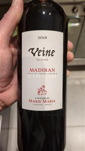 South West Madiran Vignobles Marie Maria Veine 2018