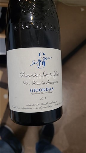 Rhône Valley Gigondas Domaine Santa Duc Les Hautes Garrigues 2013