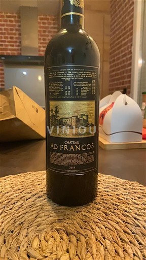 Bordeaux Francs Côtes de Bordeaux Château Ad Francos 2014