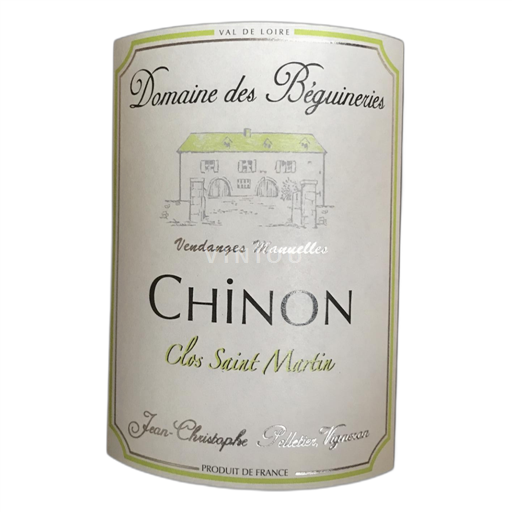 Thung lũng sông Loire Chinon Domaine des Béguineries Clos Saint Martin 2022