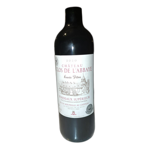 Bordéus Fronsac Château Clos de l'Abbaye pétra 2020