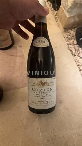 Bourgogne Corton Grand Cru Domaine Michel Mallard & Fils Le Rognet 1998