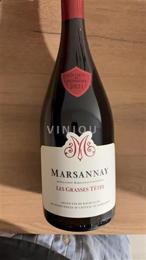 Bourgogne Marsannay Château Marsannay Les Grasses Têtes 2021