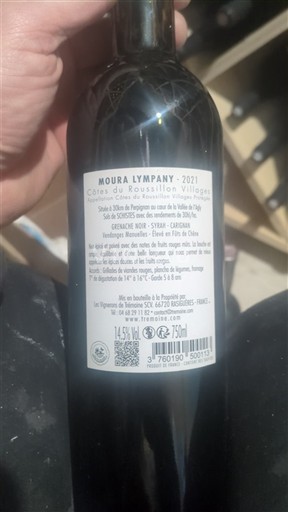 Roussillon Côtes du Roussillon Villages Moura Lympany 2021