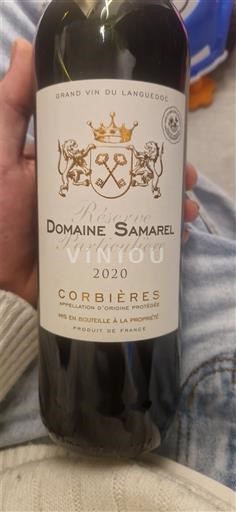 Linguadoca Corbières Domaine Samarel Réserve Particulière 2020