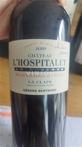 Langvedok La Clape Château L'Hospitalet La Réserve 2020