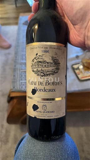 Burdeos Bordeaux Chai de Bordes 1986