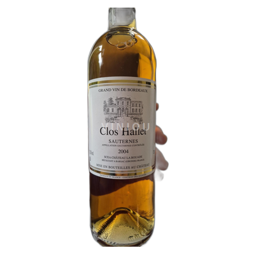 Bordeaux Sauternes Clos Hallet 2004