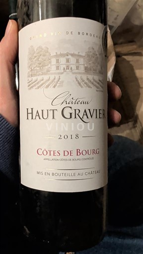 Bordeaux Côtes-de-bourg Château Haut Gravier 2018