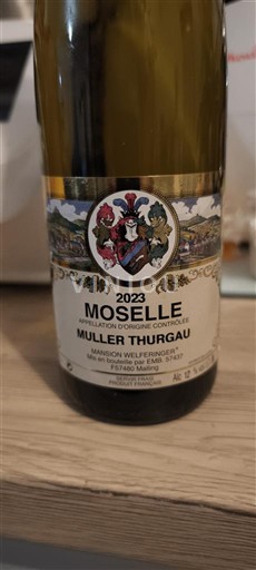 Vinos Blanc sec Müller-Thurgau Maison Wilfringer 2023 Francia Lorena Mosela AOC