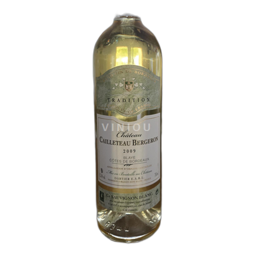 Bordéus Blaye-Côtes-de-Bordéus Château Cailleteau Bergeron Tradition 2009