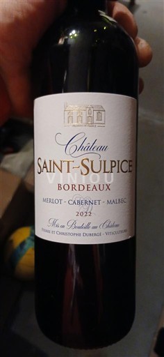 Bordeaux Château Saint-Sulpice 2022