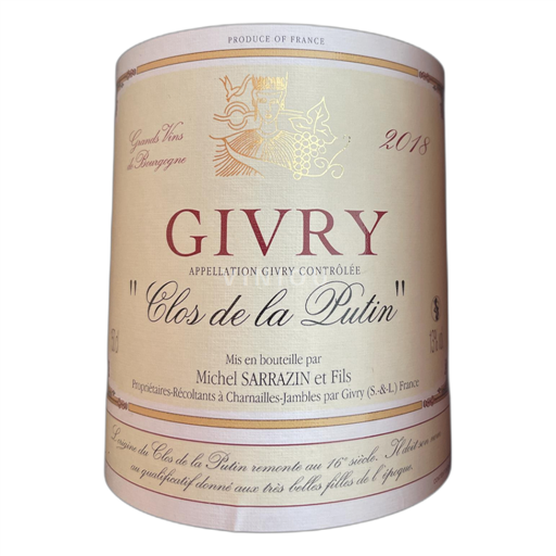 Burgundija Givry Michel Sarrazin et Fils Clos de la Putin 2018