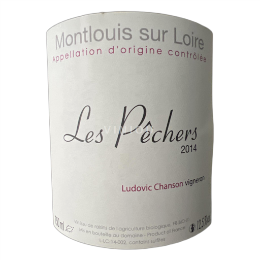 Loire Valley Montlouis-sur-Loire Ludovic Chanson Les Pêchers 2014