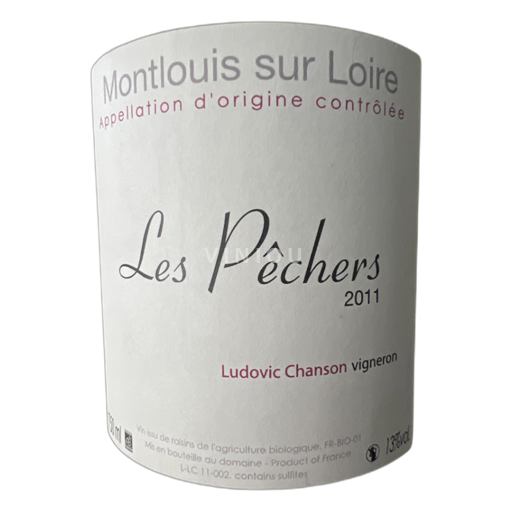 Loire Valley Montlouis-sur-Loire Ludovic Chanson Les Pêchers 2011