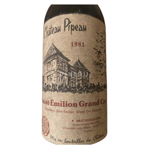 Burdeos Saint-Émilion Gran Cru Chateau Pipeau 1981