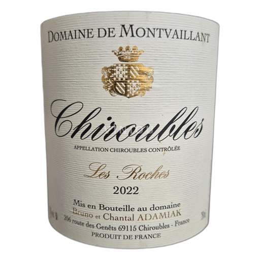 Beaujolais Chiroubles Domaine de Montvaillant Les Roches 2022