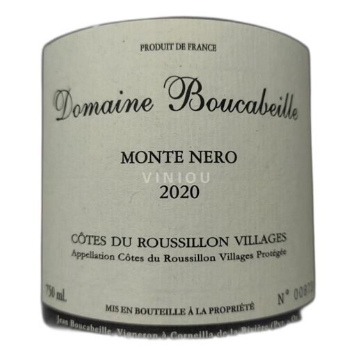 Roussillon Côtes du Roussillon Villages Domaine Boucabeille Monte Nero 2020