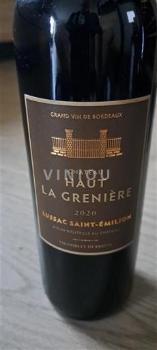 Bordéus Lussac-Saint-Émilion Château Haut La Grenière 2020