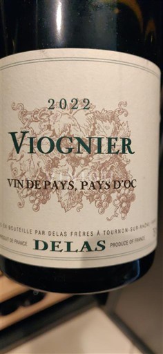 Languedoc y Rosellón País de Oc Delas Viognier 2022