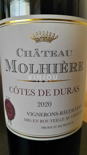 Lounais-Ranska Côtes-de-duras Château Molhière 2020
