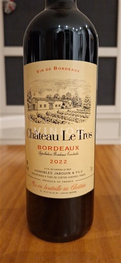 Bordeaux Château Le Tros 2022