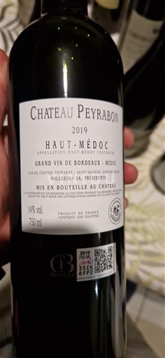 Bordeaux Haut-Médoc Peyrabon 2019