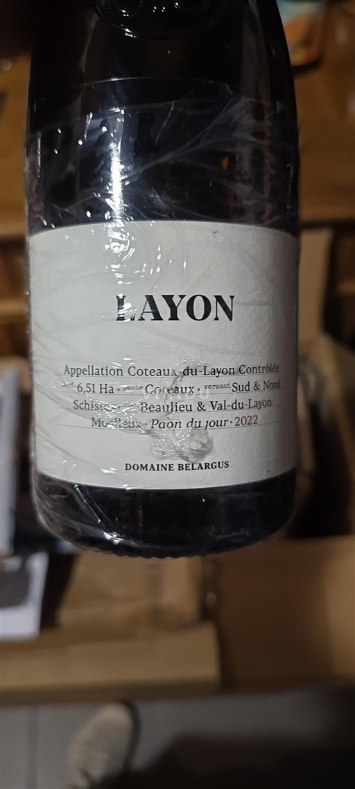 Loiredalen Coteaux-du-Layon Domaine Belargus Paon du jour 2022