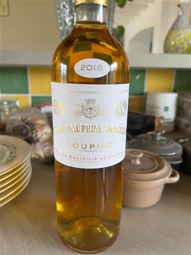 Bordeaux Loupiac Château Dauphiné Rondillon 2018