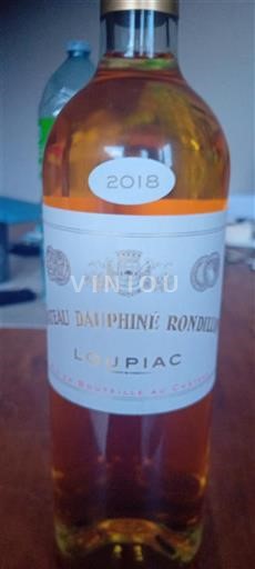 Bordeaux Loupiac Château Dauphiné Rondillon 2018