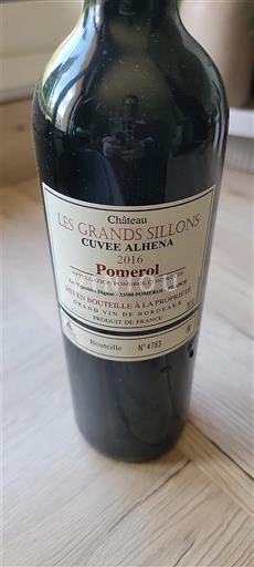 Bordeaux Pomerol Château Les Grands Sillons Alhena 2016