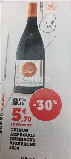 Thung lũng sông Loire Chinon Dumnacus Vignerons 2024