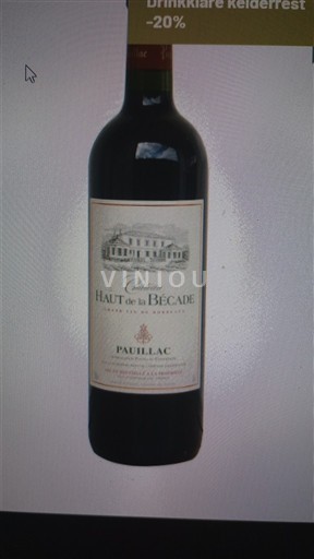Bordeaux Pauillac Château Haut de la Bécade Non Millésimé