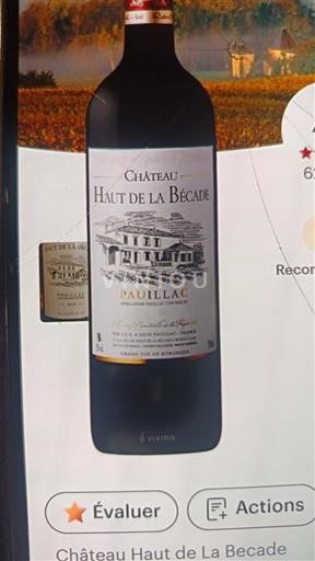 Bordeaux Pauillac Château Haut de la Bécade Niet-geïntegreerd